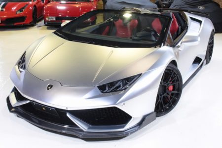 ランボルギーニ ウラカン LP610-4スパイダー 正規ディーラー車　リープデザインカーボンエアロ　マットシルバーラッピング　SOLD OUT