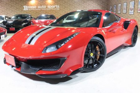 フェラーリ 488ピスタ F1 DCT 左H カーボンオプション多数  ツートン・ストライプ  正規ディーラー車 走行距離7300㎞　SOLDOUT