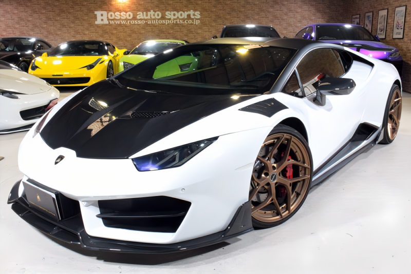 ランボルギーニ ウラカン LP580-2 (LDF)｜カーボンエアロF/S/R｜カーボンボンネット｜BRIXTON20/21in｜パワクラ可変｜カーボンRW　￥2298万